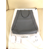 Céline Cabas Clasp Tote aus Leder in Grau