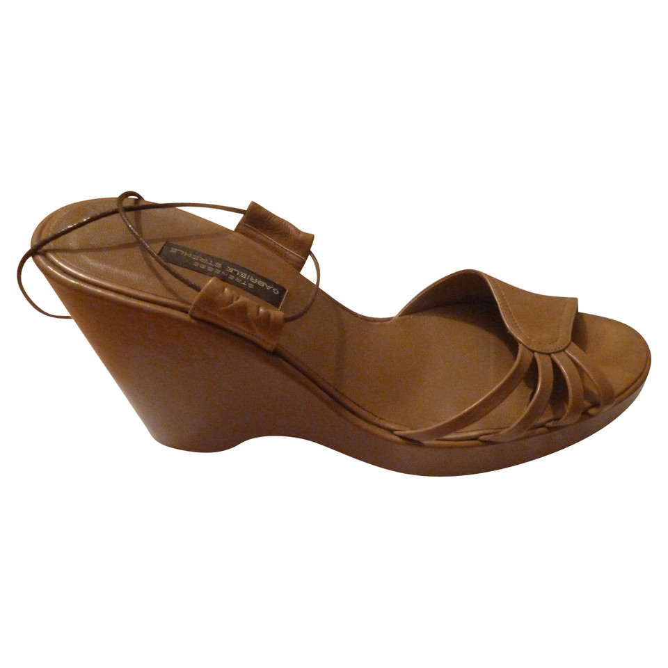 Strenesse Sandals Leather in Ochre