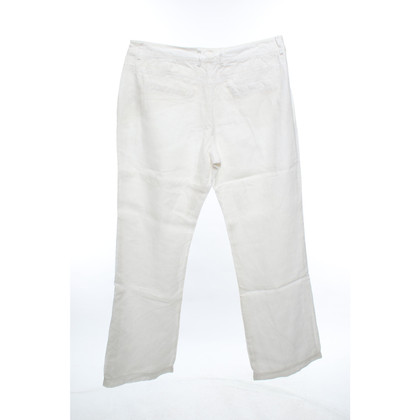 Turnover Paire de Pantalon en Lin en Blanc