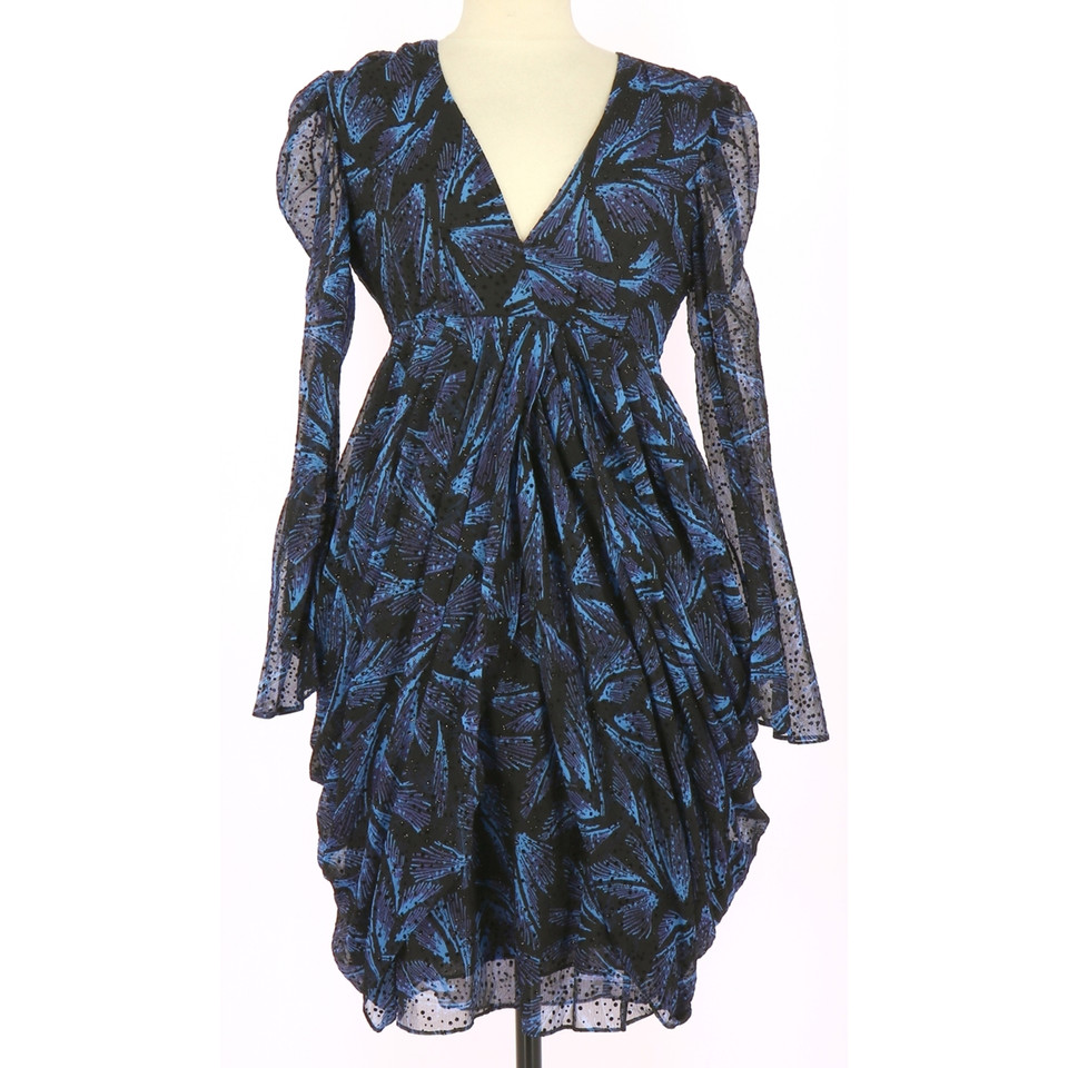 Antik Batik Dress Silk in Blue
