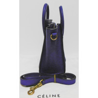 Céline Luggage Nano aus Leder in Blau