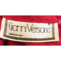 Gianni Versace Vestito in Lino in Rosso