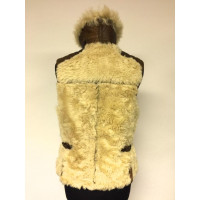 Ralph Lauren Jacke/Mantel aus Leder in Creme