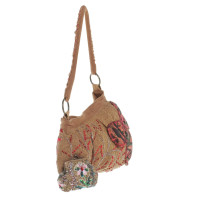 Antik Batik Handtasche mit Applikationen