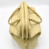 Bottega Veneta Handtas Leer in Beige