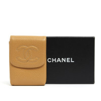 Chanel Clutch Leer in Beige