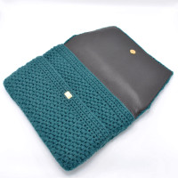 Dolce & Gabbana Clutch Bag Wool in Turquoise