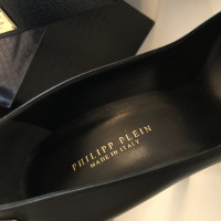 Philipp Plein Pumps/Peeptoes aus Leder in Schwarz