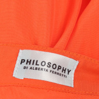 Philosophy Di Alberta Ferretti Rok Zijde in Oranje