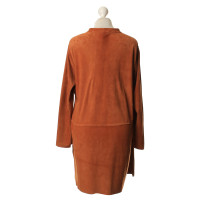 Wunderkind Suede leather coat in Brown