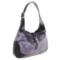 Gucci Velvet handbag with leather