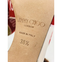 Jimmy Choo Sandalen aus Leder in Rot