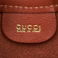 Gucci Rucksack aus Leder in Braun