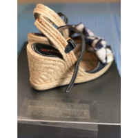 Prada Wedges aus Leder in Blau