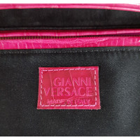 Gianni Versace Umhängetasche aus Leder in Rosa / Pink