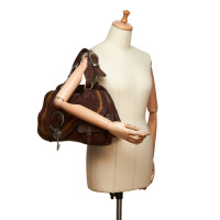 Christian Dior Gaucho Saddle Bag Leer in Bruin