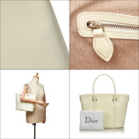Christian Dior Tote Bag aus Leder in Weiß