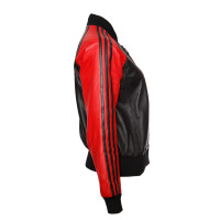 Adidas Jacke/Mantel aus Leder in Schwarz