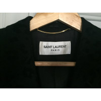 Saint Laurent Jacke/Mantel aus Wolle in Schwarz