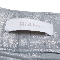 Riani Silver colored leather trousers