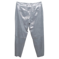 Riani Silver colored leather trousers