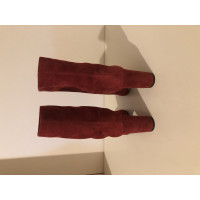 Aquazzura Stiefeletten aus Wildleder in Rot