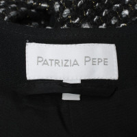 Patrizia Pepe Bouclé blazer zwart / grijs