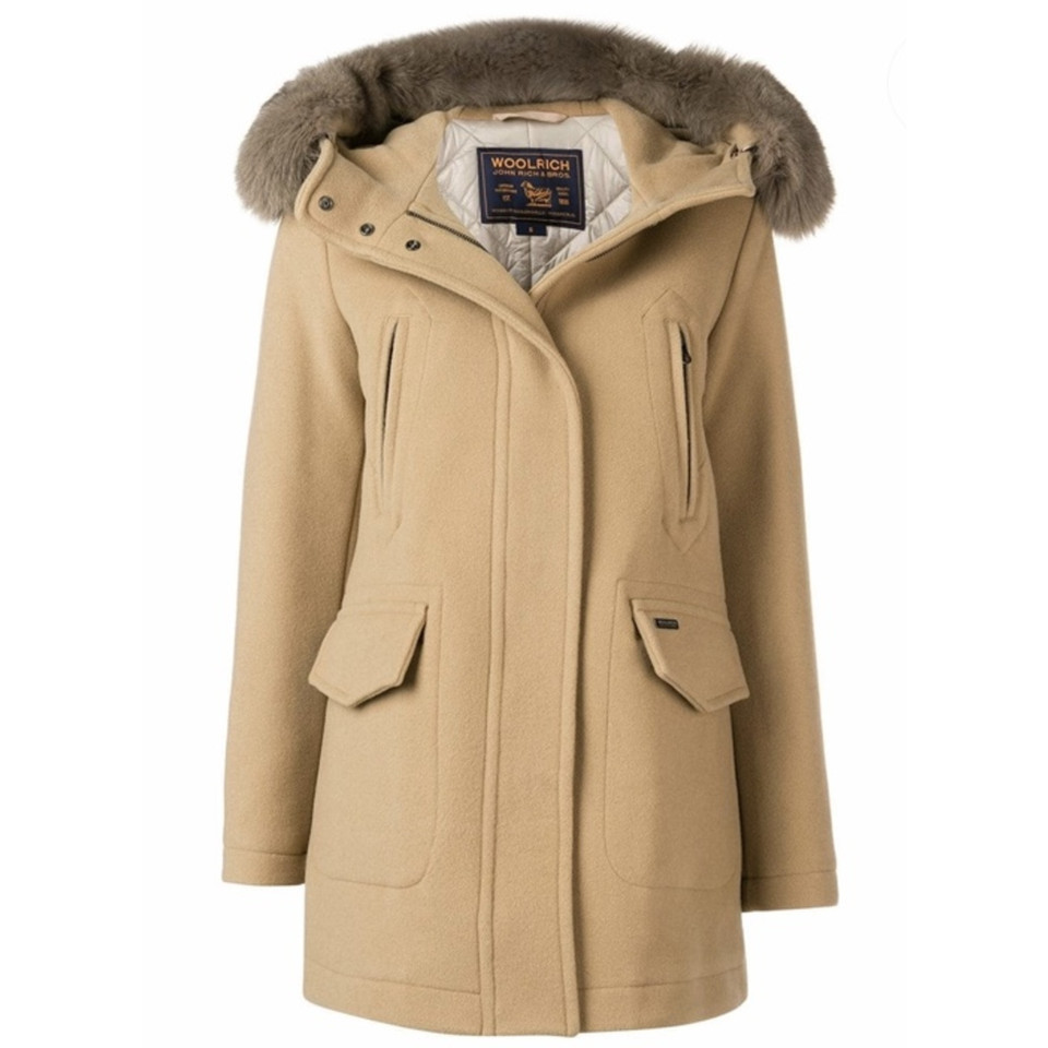 Woolrich Jacket/Coat Wool in Beige