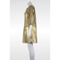Diane Von Furstenberg Kleid aus Leder in Gold