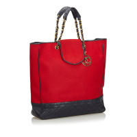 Chanel Tote bag Katoen in Rood