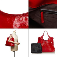 Yves Saint Laurent Tote Bag aus Leder in Rot