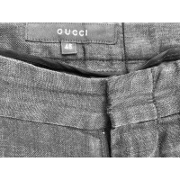 Gucci Trousers Linen in Black