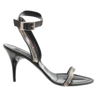 Hugo Boss Sandals in black / silver