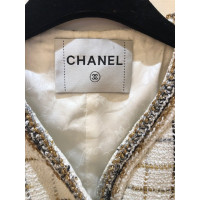 Chanel Jas/Mantel Wol in Wit