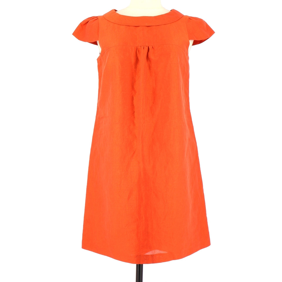 Tara Jarmon Kleid aus Leinen in Orange
