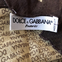 Dolce & Gabbana Echarpe/Foulard en Soie en Beige