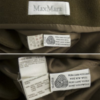 Max Mara Jacke/Mantel aus Wolle in Oliv