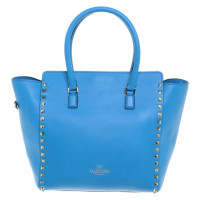 Valentino Garavani Tote Bag aus Leder in Blau