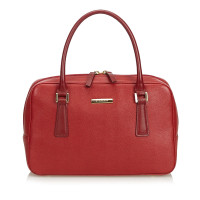 Burberry Handbag Leather in Red