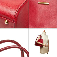 Burberry Handbag Leather in Red
