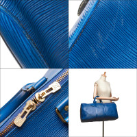 Louis Vuitton Keepall 55 Leer in Blauw