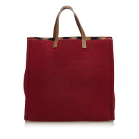 Fendi Tote Bag aus Wolle in Rot