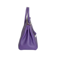 Hermès Handbag Leather in Violet