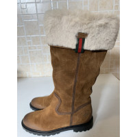 Gucci Bottes en Daim en Marron