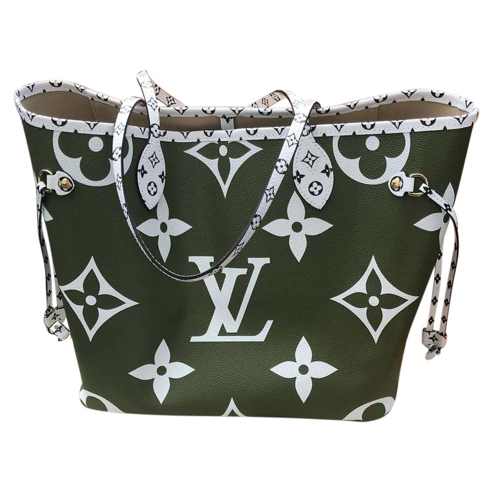 Louis Vuitton Handtasche aus Canvas in Grün