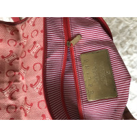 Céline Handbag Cotton in Red