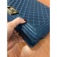 Chanel Boy Large Leather in Blue