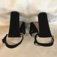 Prada Sandals Suede in Black