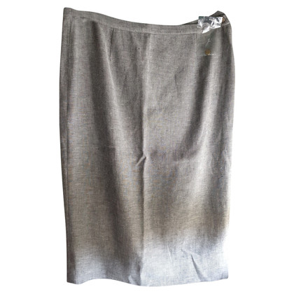 Emanuel Ungaro Skirt Linen in Silvery