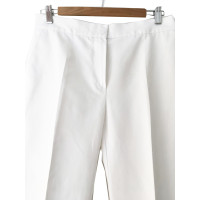 Max Mara Paio di Pantaloni in Cotone in Bianco